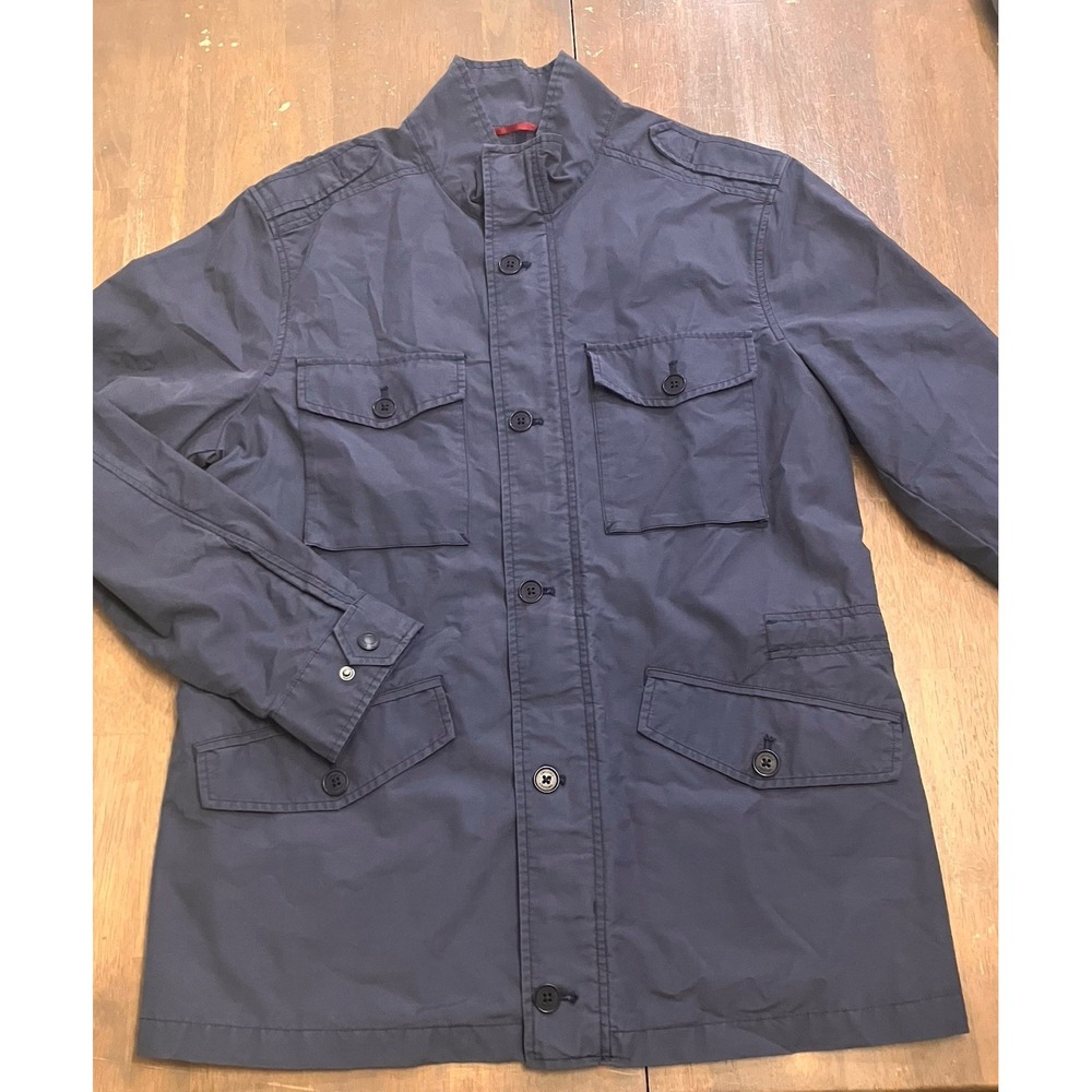 UNTUCKit Jacket Men's Large Blue Full Zip Miltary Outdoor Vintner‎ Coat Utility